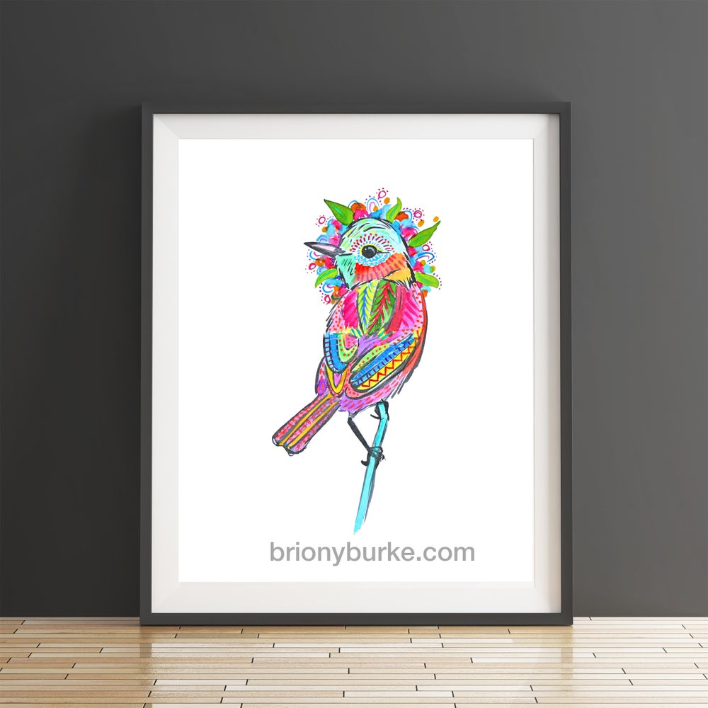 Rainbow Bird Print