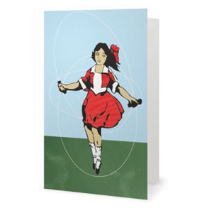 Little Audrey Skipping Girl Melbourne Greeting Card