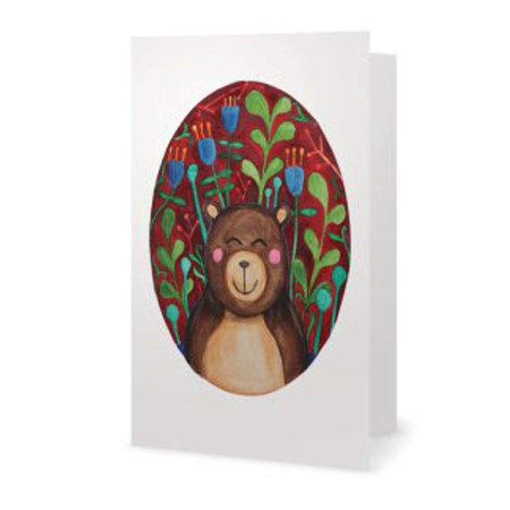 Woodland Bear Greeting Card